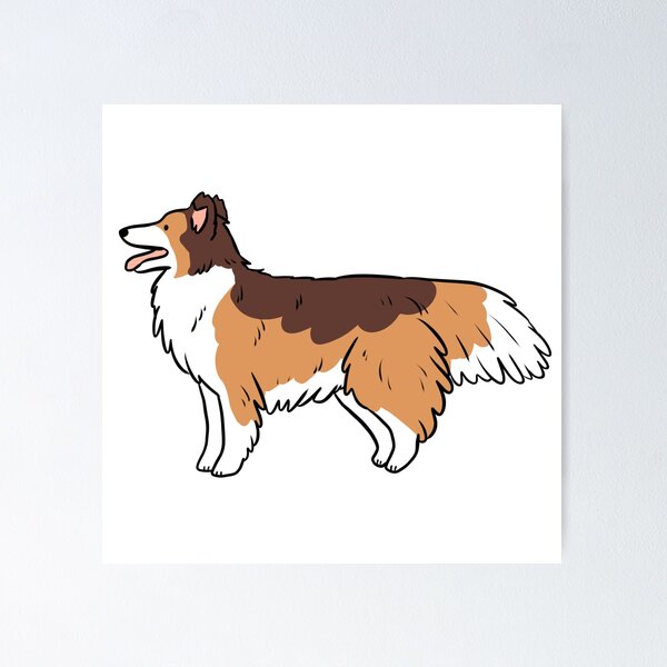 Item preview, Shetland sheepdog cute illustration  designed and sold by Yarafantasyart.