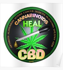CBD Cannabinoids in Hanföl Kuren lernen die Wahrheit über die Verwendung von Hanföl, um Krankheiten und Schmerzen zu heilen. Poster