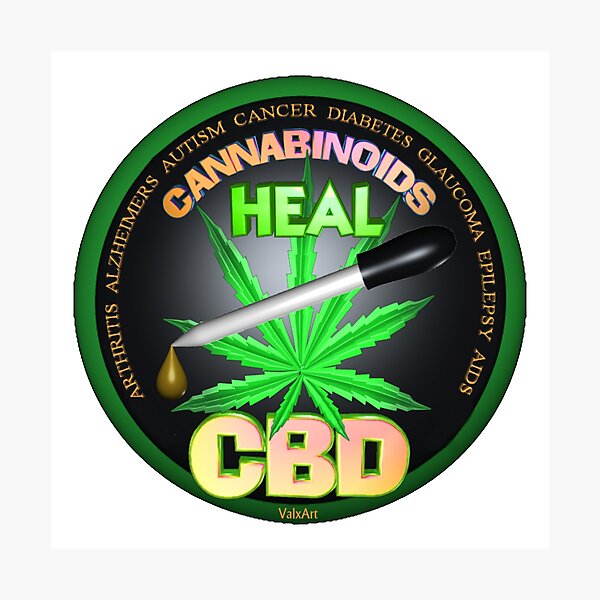 CBD Cannabinoids in Hemp oil Cures learn truth about use of hemp oil to cure illness and pains. Photographic Print