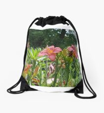 Pink Orchid Drawstring Bag
