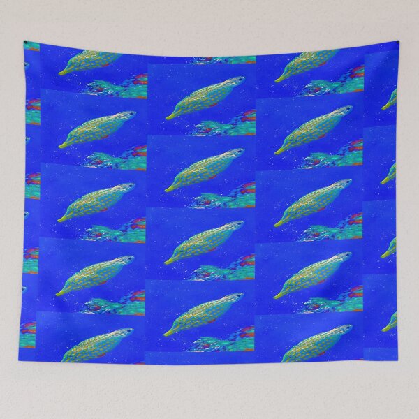 Item preview, Barracuda Ocean Watercolour Painting Art designed and sold by getlyart.