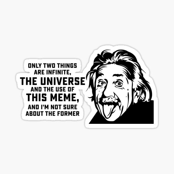 Einstein - two infinte things Sticker