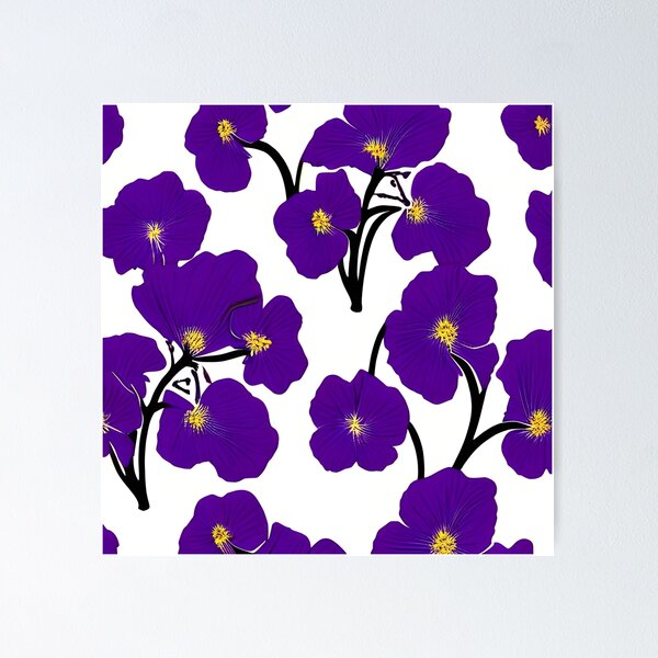 Item preview, Purple hibiscus flower pattern designed and sold by gramizzia.