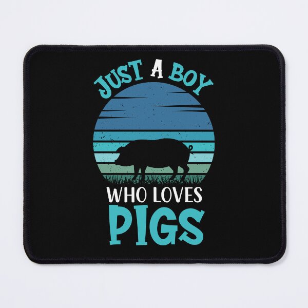 Item preview, Just a Boy Who Loves Pigs - Retro Vintage Funny Pig Lovers Gift designed and sold by Creative Angel.