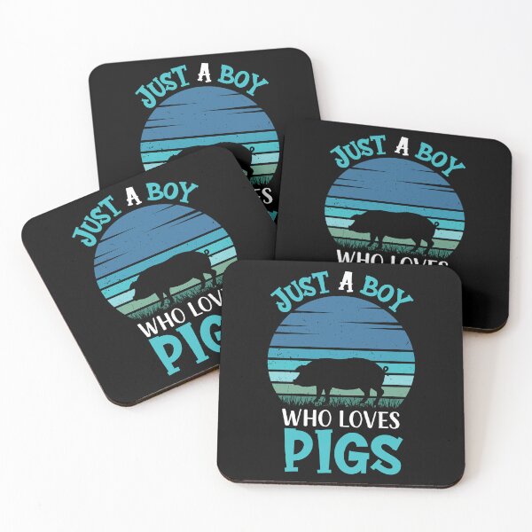 Item preview, Just a Boy Who Loves Pigs - Retro Vintage Funny Pig Lovers Gift designed and sold by Creative Angel.