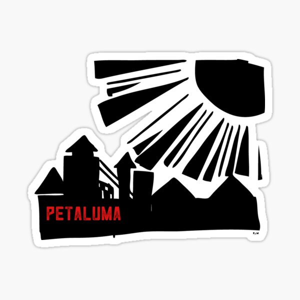 "Petaluma " Sticker for Sale by unicornpete Redbubble