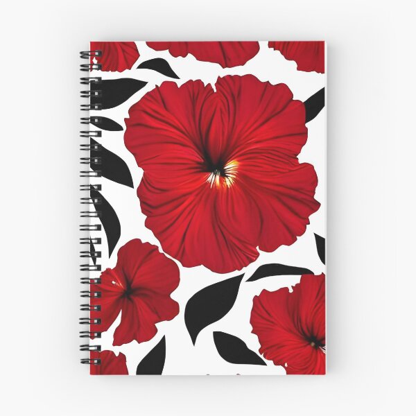 Item preview, Red hibiscus flower pattern designed and sold by gramizzia.