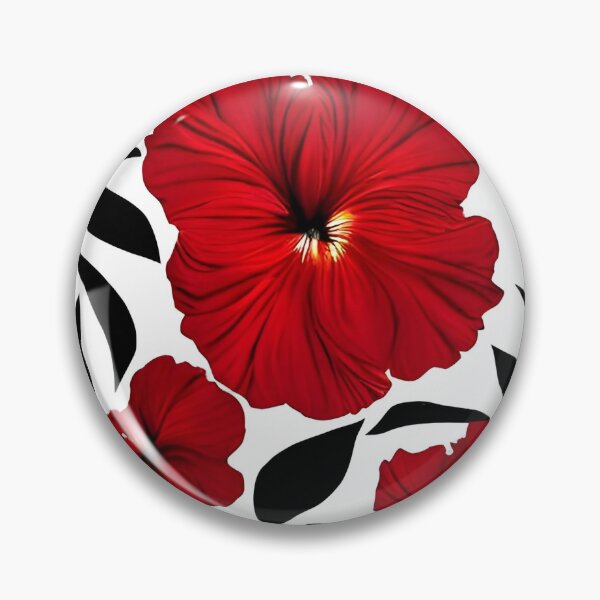 Item preview, Red hibiscus flower pattern designed and sold by gramizzia.