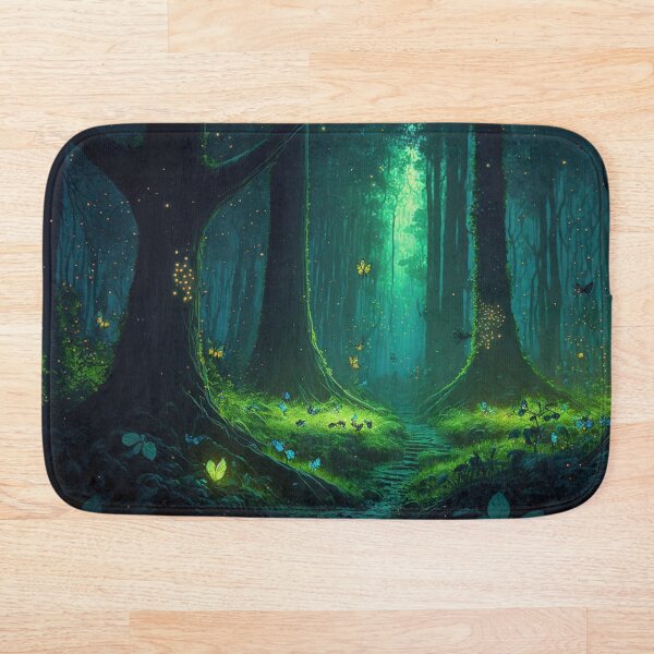 Item preview, A beautiful scene of an enchanted forest, Towering trees and glowing fireflies. designed and sold by DSAHART.