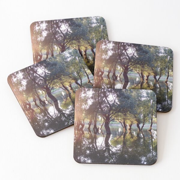 Item preview, Green Trees Landscape in flood water with reflection designed and sold by Angela Cini.