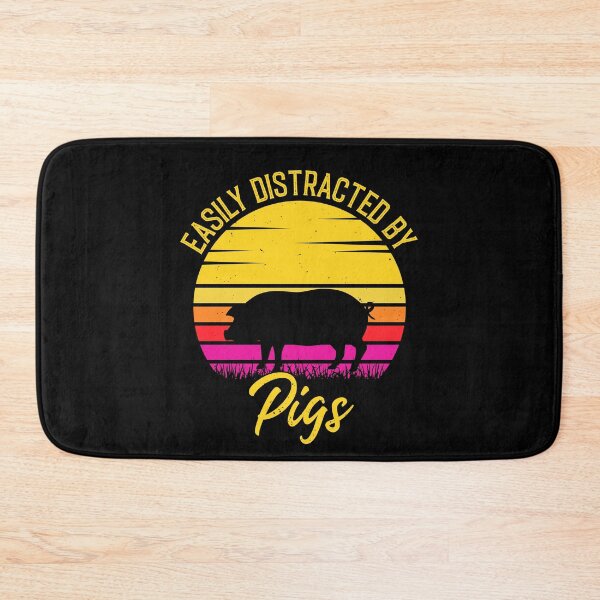 Artikelvorschau, Leicht von Schweinen abgelenkt - Retro Vintage lustiges Geschenk für Schweineliebhaber entworfen und verkauft von Creative Angel.