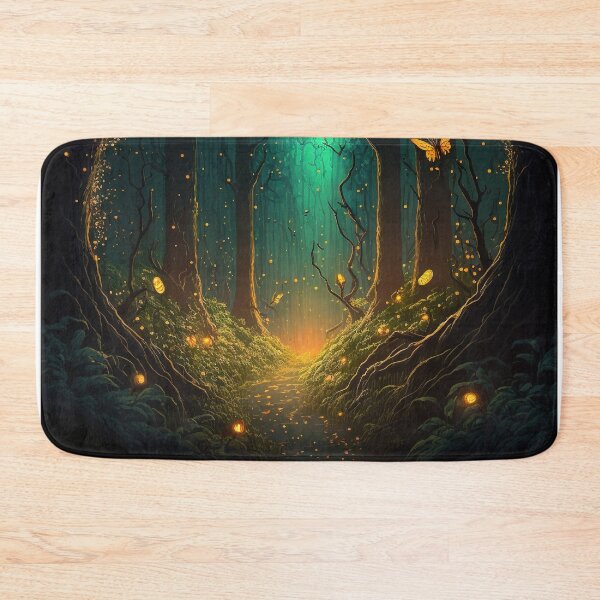 Item preview, A beautiful scene of an enchanted forest, Towering trees and glowing fireflies. designed and sold by DSAHART.