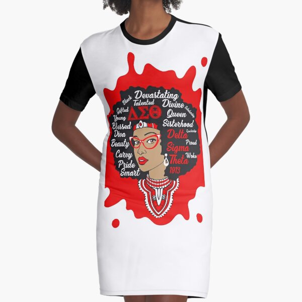 Delta Sigma Theta Red & White Color Block Dress