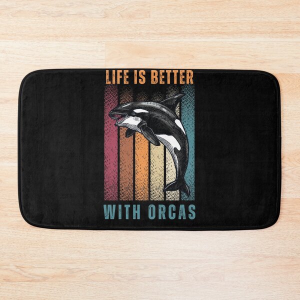 Item preview, Life Is Better With Orcas Funny Cute Retro Vintage Orca Whale And Killer Whale Lover Gift  designed and sold by Diferenty Shop  ⭐⭐⭐⭐⭐.