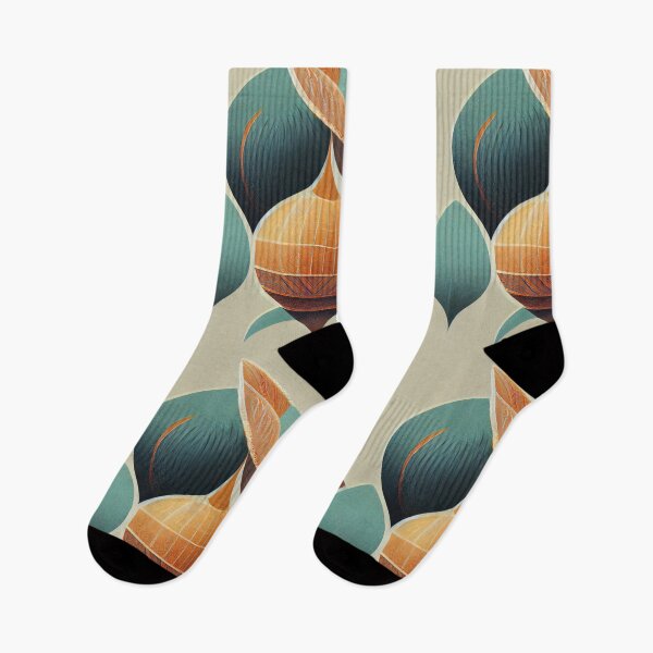 Item preview, Abstract asymmetrical design colored with shades of teal and pale orange  designed and sold by PurpleHydrogen.