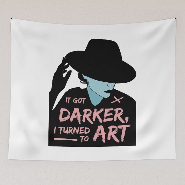 Item preview, It Got Darker and I Turned to Art (Teal and Pink) designed and sold by ObsidianDaz.