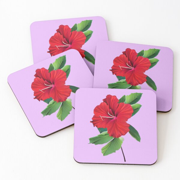 Item preview, Red hibiscus flower artwork designed and sold by gramizzia.