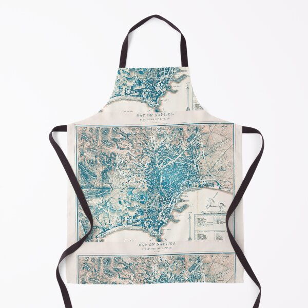 Item preview, Vintage old map of Naples, Italy. Ancient Napoli map glowing lights designed and sold by Long Exposure.