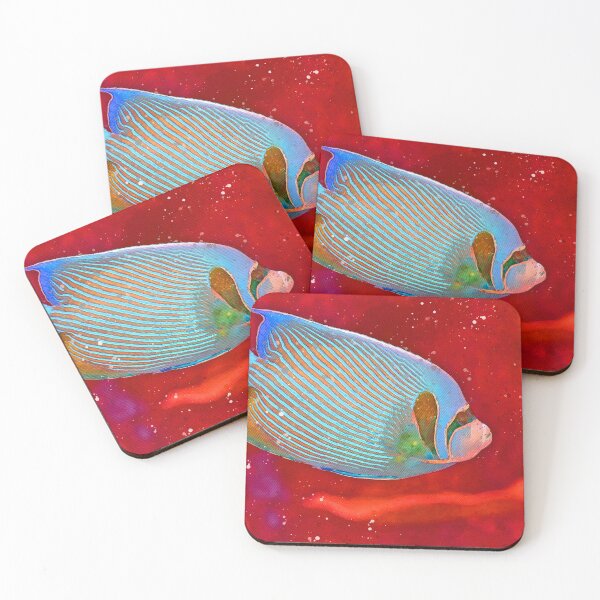 Item preview, Angelfish red sea Watercolour Painting Art designed and sold by getlyart.