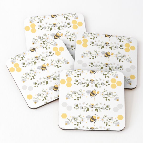 Item preview, Bees and flowers. designed and sold by DesignerKha.