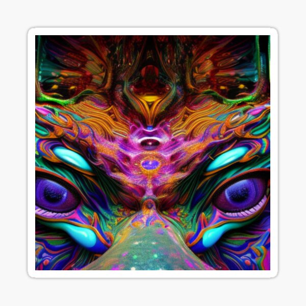 Psychedelic Face #30 - Part of Our Psychedelic Faces Collection Sticker