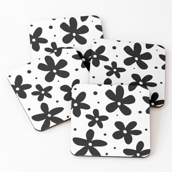 Item preview, Black Flower Pattern designed and sold by Claudia McBain.