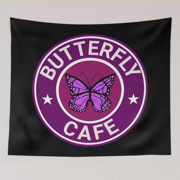 Item preview, Butterfly Cafe Coffee Shop & Bakery Purple Variant designed and sold by DreamSwiftly.