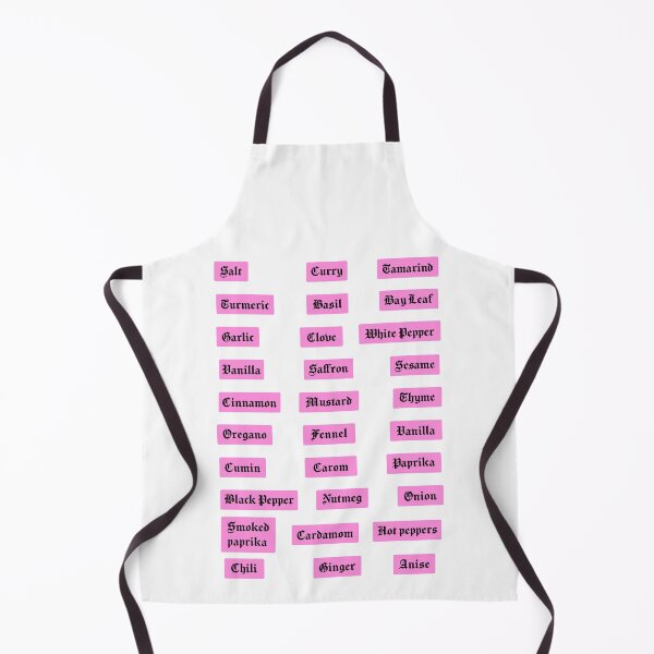 Item preview, Gothic letter spice labels for kitchen in pink for bimbos designed and sold by PrintsyGal.