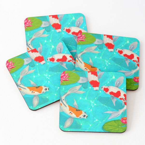 Item preview, Three Koi Fish In Sunlit Pond designed and sold by Deborah League.