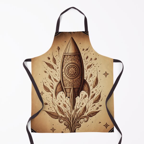 Item preview, A beautiful wood cut illustration of a rocket taking off designed and sold by DSAHART.