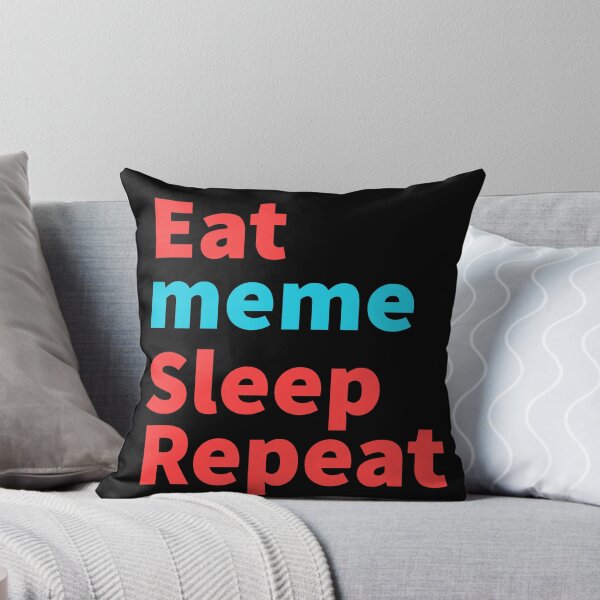 Artikelvorschau, Eat Meme Sleep Repeat-lustig, Meme rot und blau entworfen und verkauft von Master4art.
