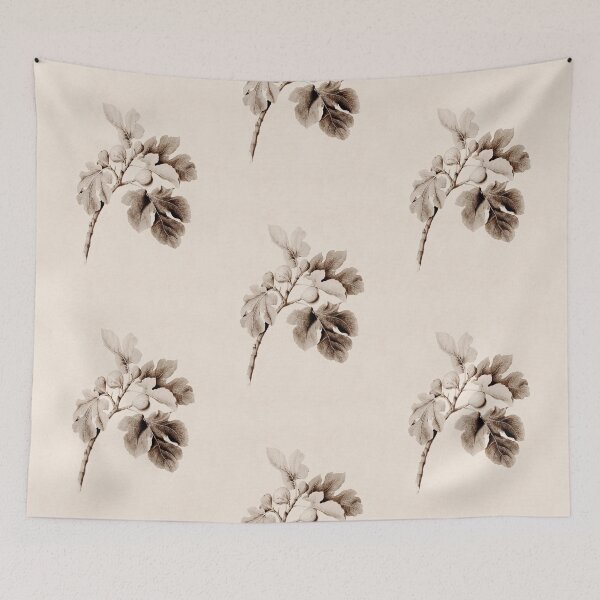 Item preview, Fig fruit vintage botanical illustration print in beige colors. designed and sold by helga-wigandt.