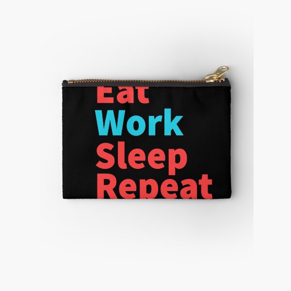 Item preview, Eat work sleep repeat-inspirational red and blue  designed and sold by Master4art.