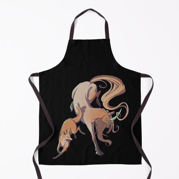 Aperçu de l'œuvre Fox and horse friends - equine illustration créée et vendue par CrunchyCableStudio.