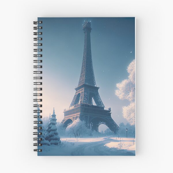 Item preview, Surrealism eiffel tower, winter snow Paris landscape designed and sold by ShneorPerry.