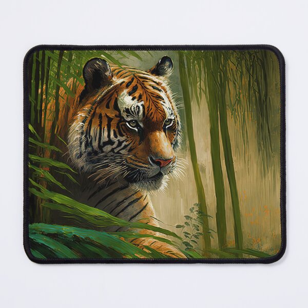 Item preview, South China Tiger in Bamboo Forest Chinese Ink Painting designed and sold by TheSurrealists.