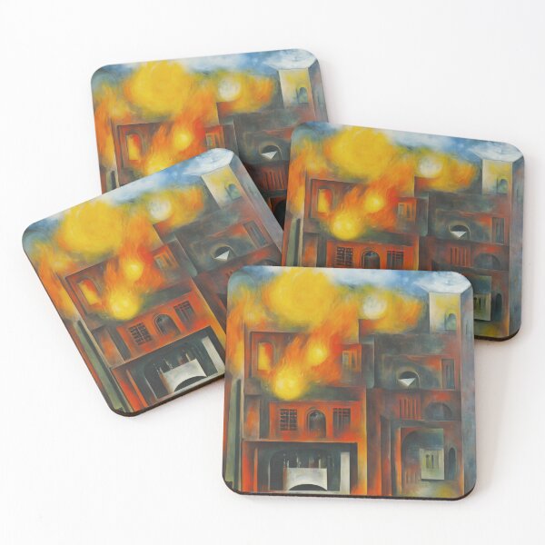 Item preview, Fire at the opera house in surrealist style designed and sold by LaszloToth.