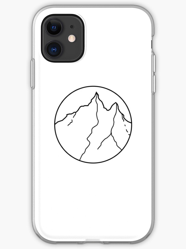 Line Drawing Of A Mountain Iphone Case By Priorityshippin