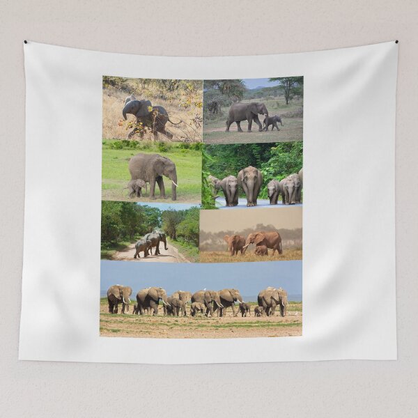 Item preview, Elephant Collage Blanket designed and sold by UpwardsBound.