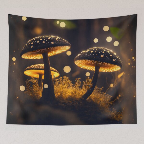 Item preview, Glowing mushrooms designed and sold by Red Witch Art.