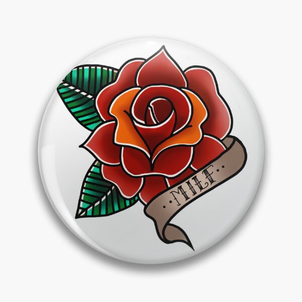 Item preview, Trad Tattoo Rose - Milf banner designed and sold by daggerzz19.