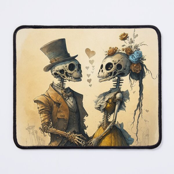 Item preview, Skeleton Couple in Love 1Holding Hands Valentines, Wedding, Anniversary, Birthday Funny Gift designed and sold by CoyoteStudio.