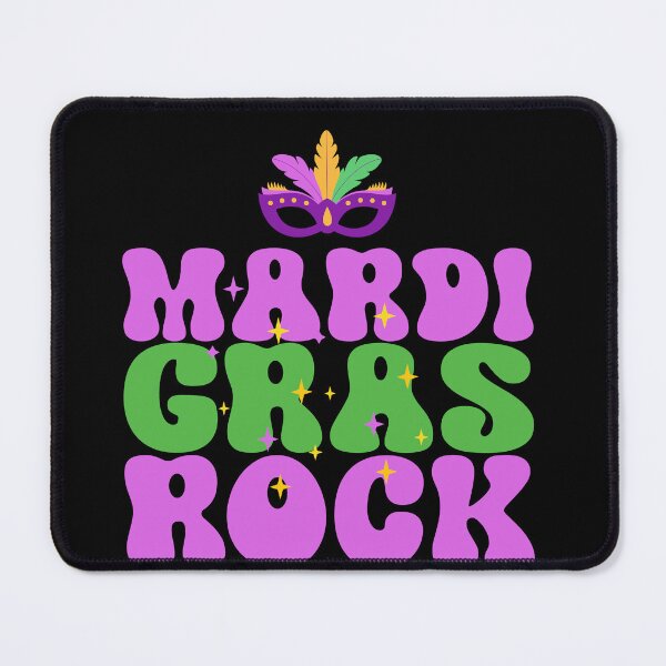 Item preview, Mardi Gras rock, retro feel, retro mardi gras designed and sold by Escapene.