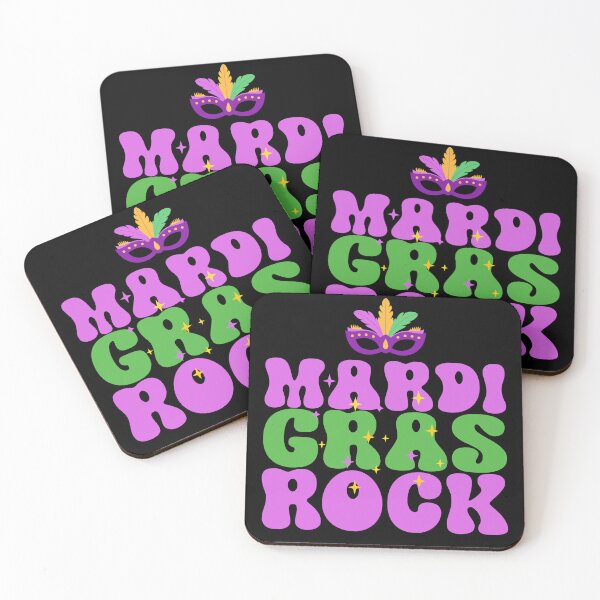 Item preview, Mardi Gras rock, retro feel, retro mardi gras designed and sold by Escapene.