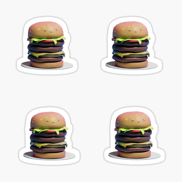 Burger Set 3D Sticker