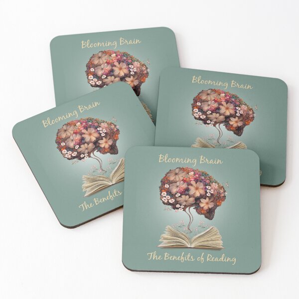Item preview, Cerebro floreciente, los beneficios de la lectura, positividad, creatividad, cerebro del hemisferio derecho, salud, mental, designed and sold by Collagedream.