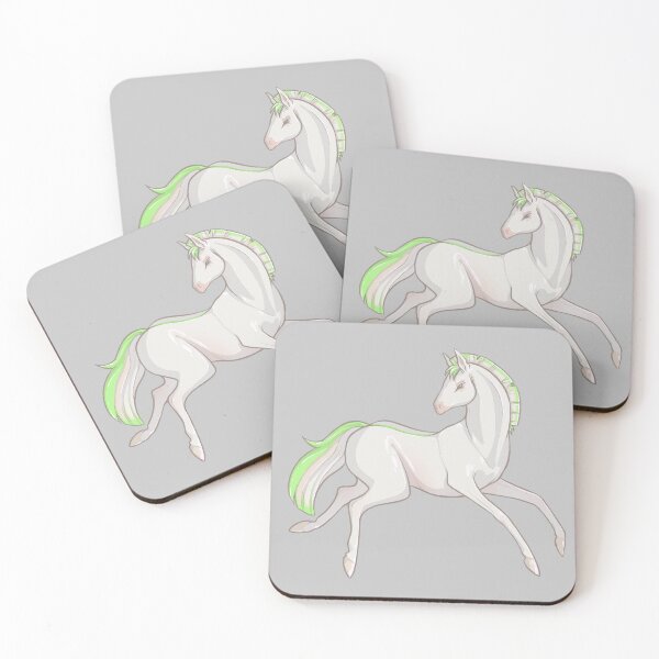 Artikelvorschau, Fjorde horse (lysbær) with green mane - equine illustration entworfen und verkauft von CrunchyCableStudio.