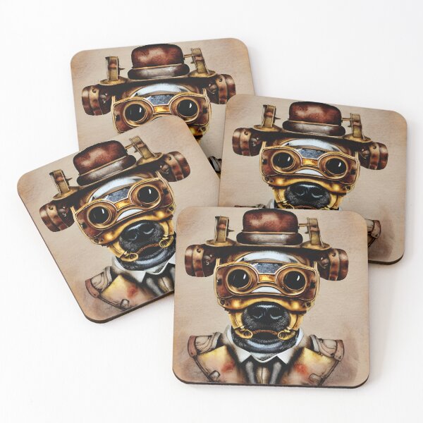 Item preview, Steampunk Dog Portrait Digital Painting designed and sold by jessephotoart.