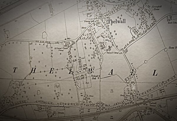Thelwall pre-1940 map