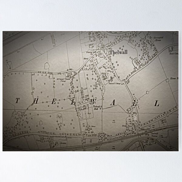 Thelwall pre 1940 map